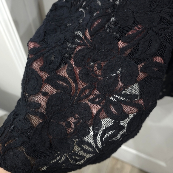 FREE PEOPLE Miles Of Lace Mini Fit & Flare Sleeveless Popover Dress, Lined, Nwt - Picture 11 of 16